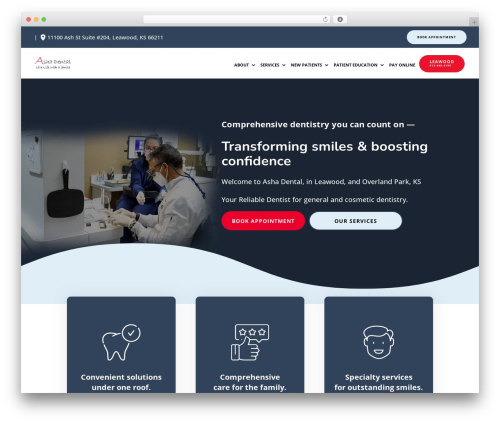WordPress theme Divi - overlandparkdentist.com