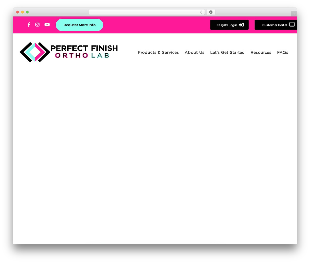 WordPress theme Hub - perfectfinishortho.com