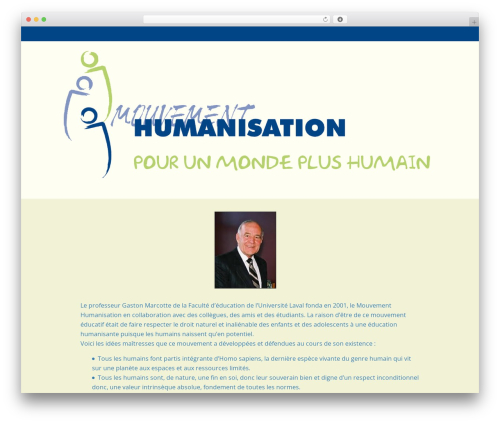 WordPress theme Thème de base - mouvementhumanisation.org