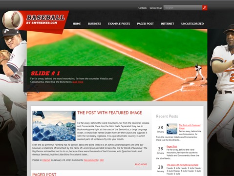 Baseball WordPress theme Baseball WordPress theme