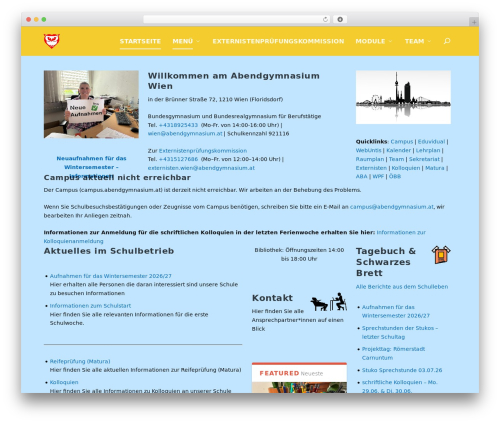 Extra WordPress theme design - wien.abendgymnasium.at