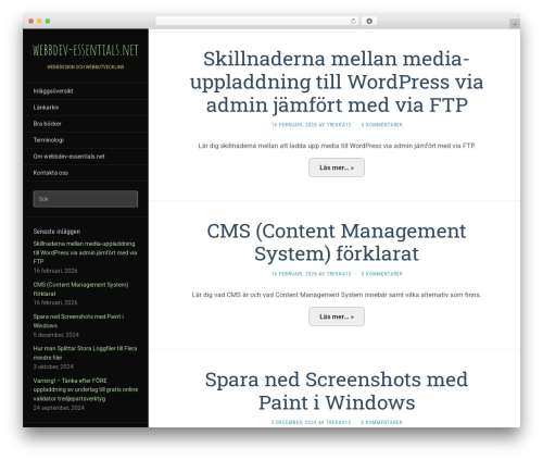 Flat free WordPress theme - webbdev-essentials.net