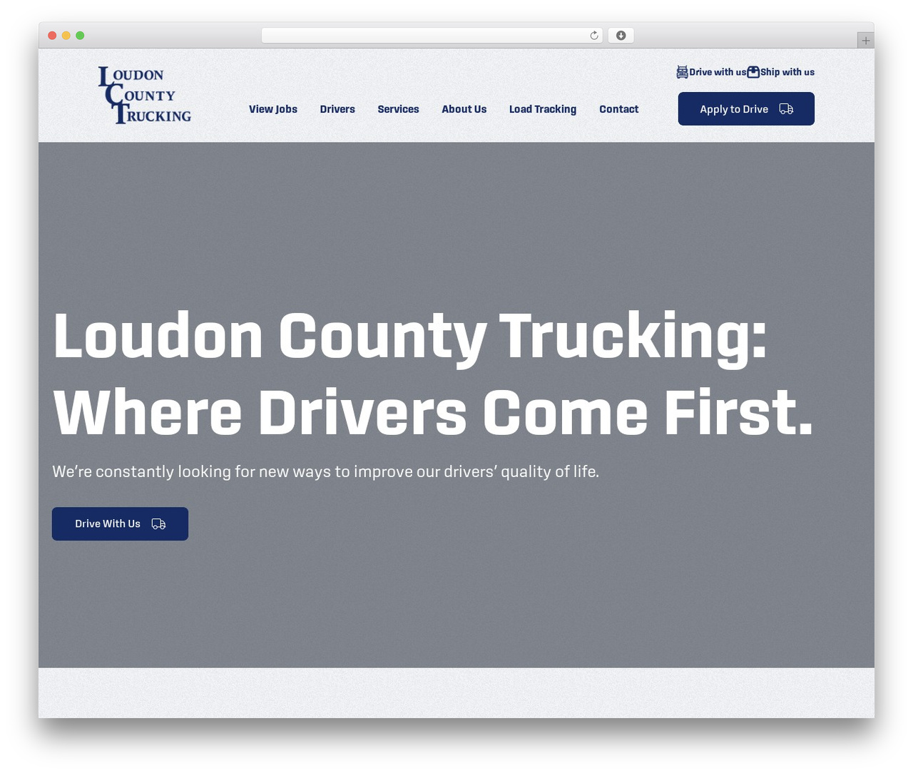 Kronos WordPress theme - loudontrucking.com