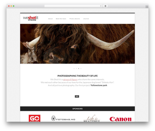 Mi WordPress theme - weshotit.com