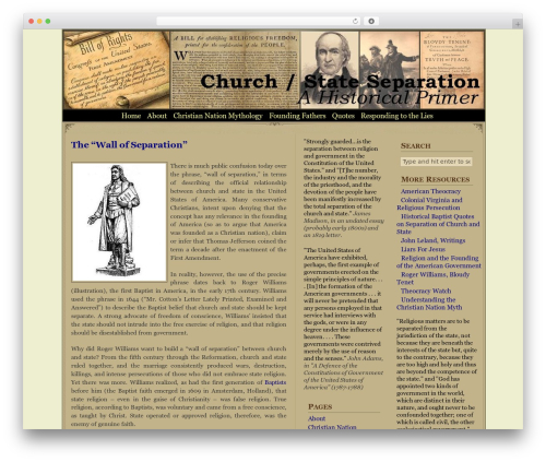 Miscellany WordPress theme - wallofseparation.us