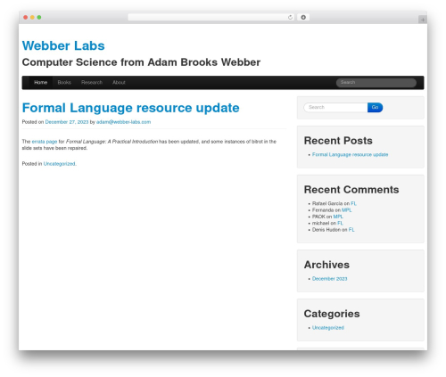The Bootstrap top WordPress theme - webber-labs.com The Bootstrap top WordPress theme - webber-labs.com