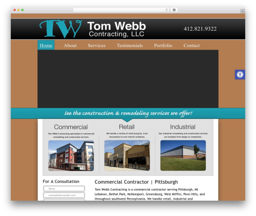 Theme #2 WordPress theme design - webbcontracting.com