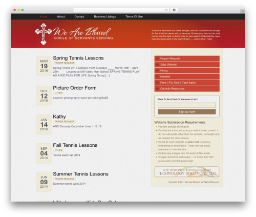 WordPress theme Blessed - weareblessed.net