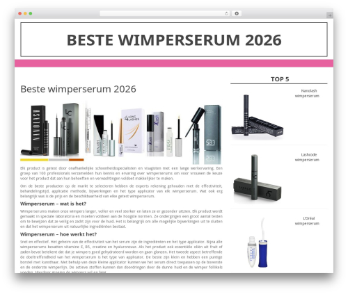 WordPress theme Flower - wimperserum.eu