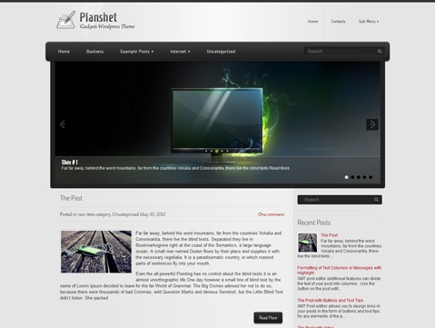 WordPress theme Planshet WordPress theme Planshet