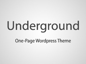 WordPress theme Underground One-Page by WhoaThemes