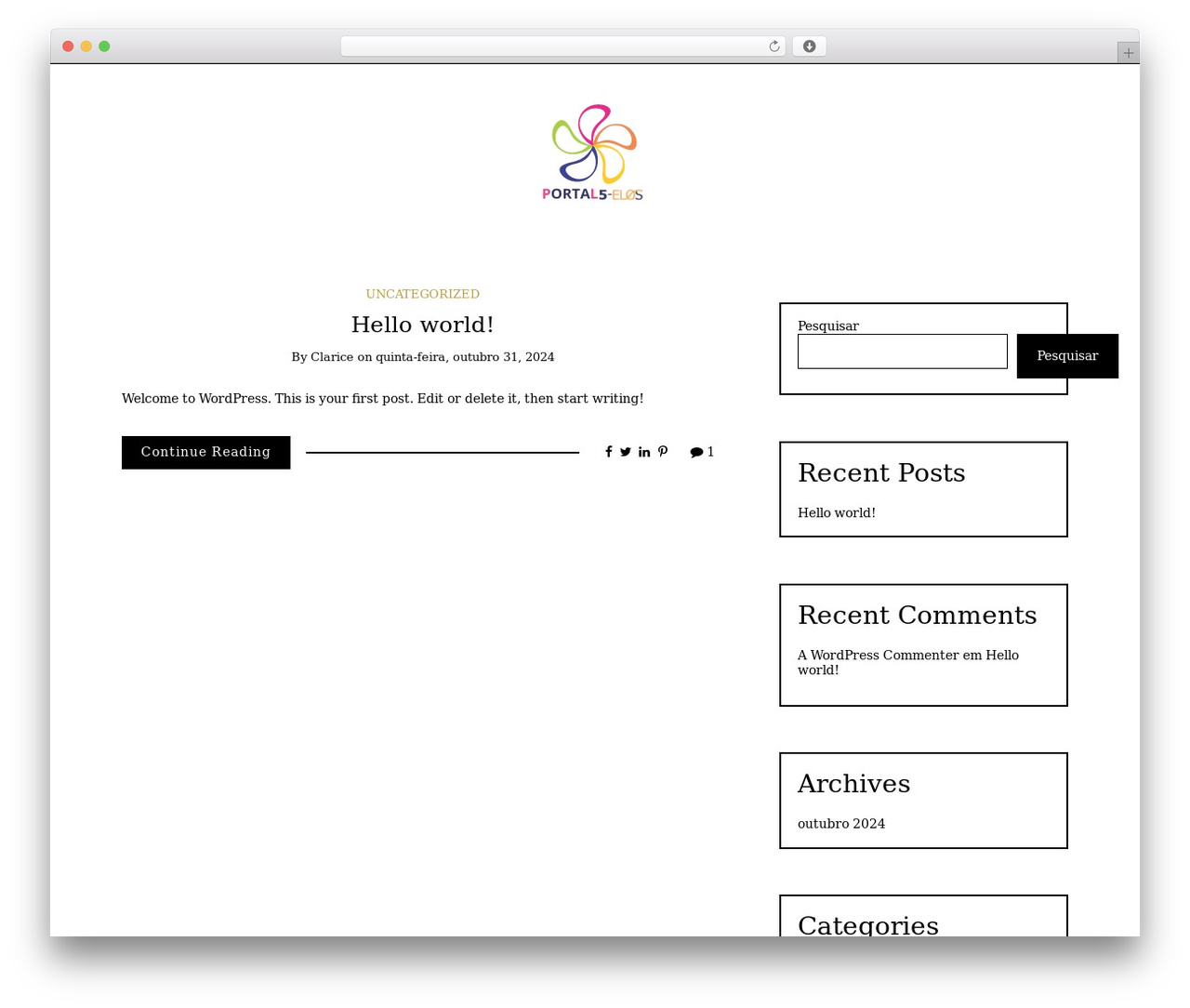 Writee WordPress theme - portal5elos.com