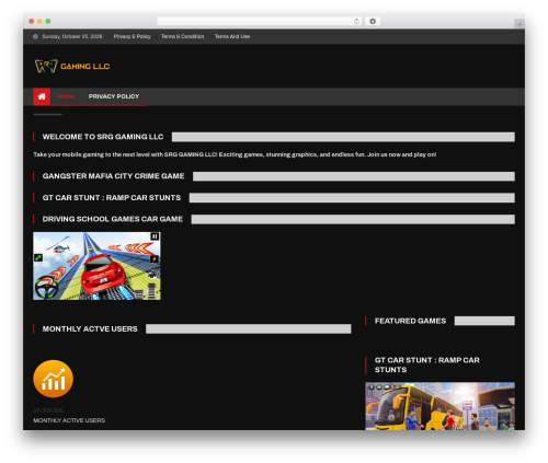 Editorial WordPress theme design - srggames.com Editorial WordPress theme design - srggames.com