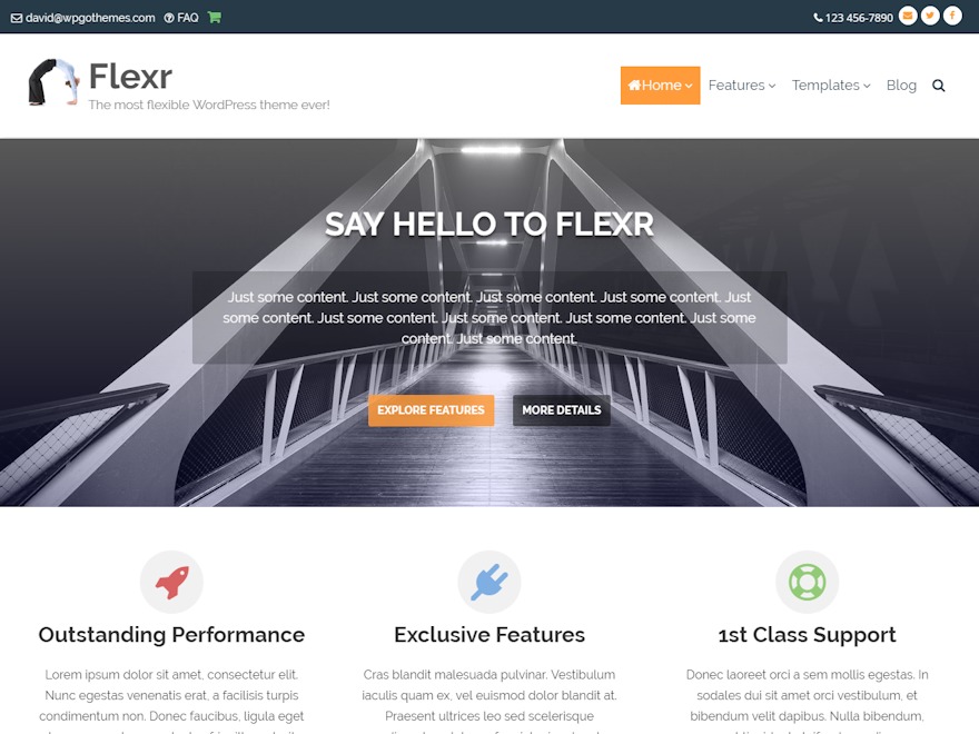 Flexr WordPress theme by David Gwyer