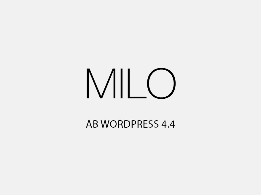 Milo theme WordPress by Minimal