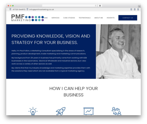 PMF WordPress theme - pmfmarketing.co.uk