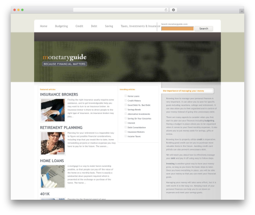 WordPress theme InterPhase - monetaryguide.com