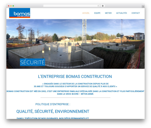 WordPress theme Lambda - bomas-construction.com