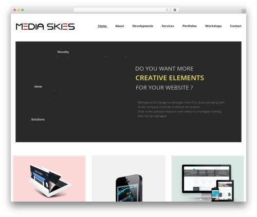 WordPress theme Mo - mediaskies.com