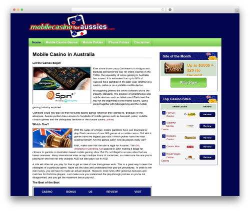DoubleUp Theme WordPress website theme - mobilecasinoforaussies.com