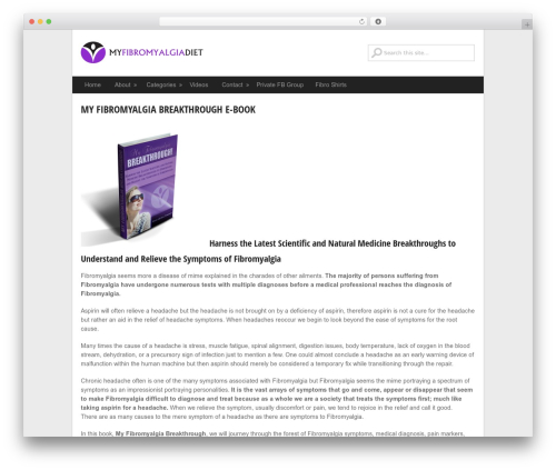 GreenChilli WordPress theme - myfibromyalgiadiet.com/my-fibromyalgia-breakthrough-ebook