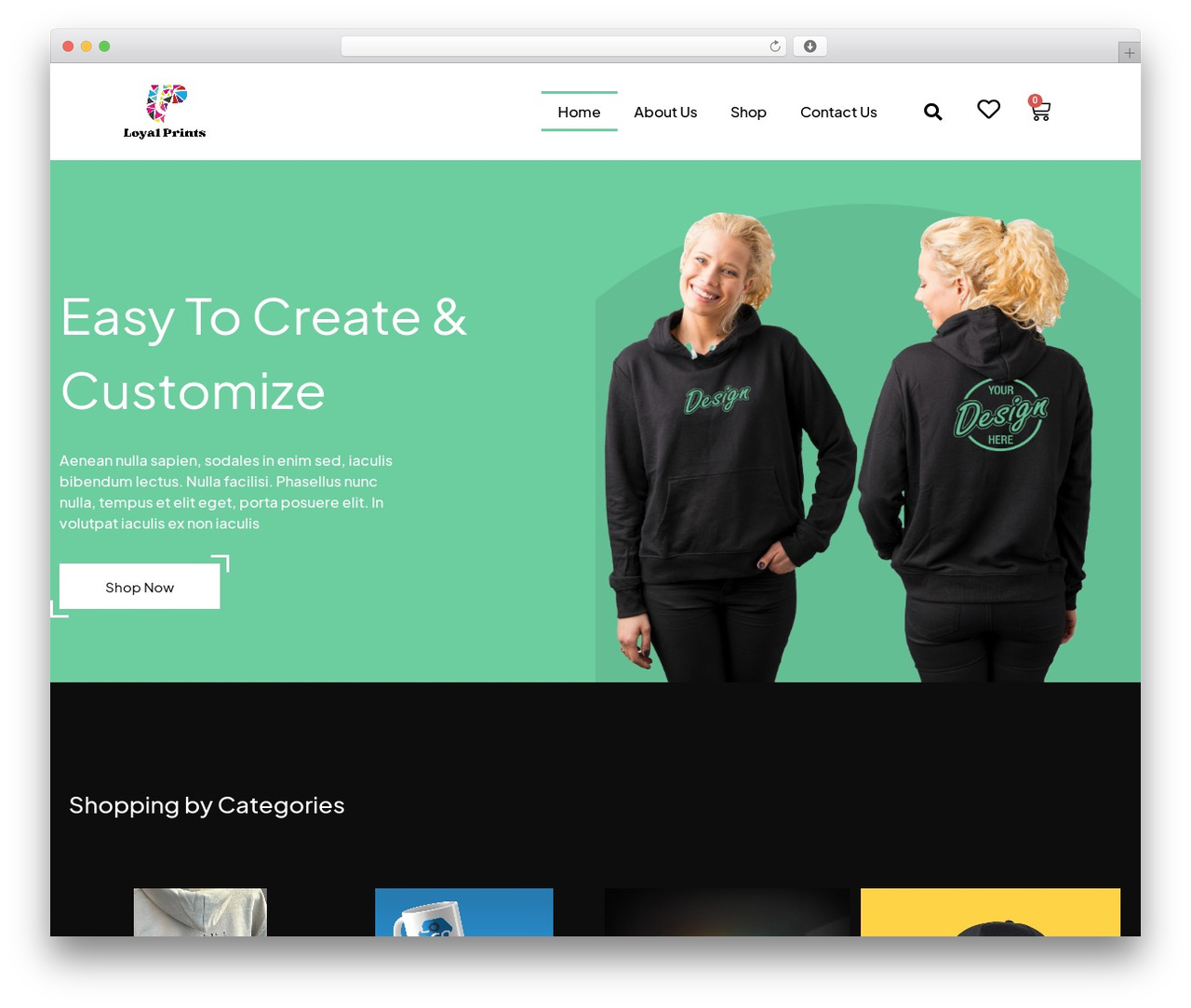 Hello Elementor WordPress theme - uatlink.com/loyalprint