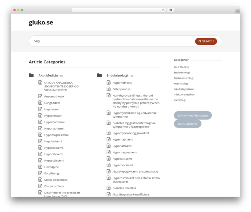 KnowHow WordPress theme - gluko.se