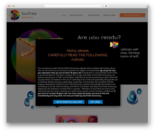 Popup maker age verification modals WordPress plugin - soultribesanctuary.com