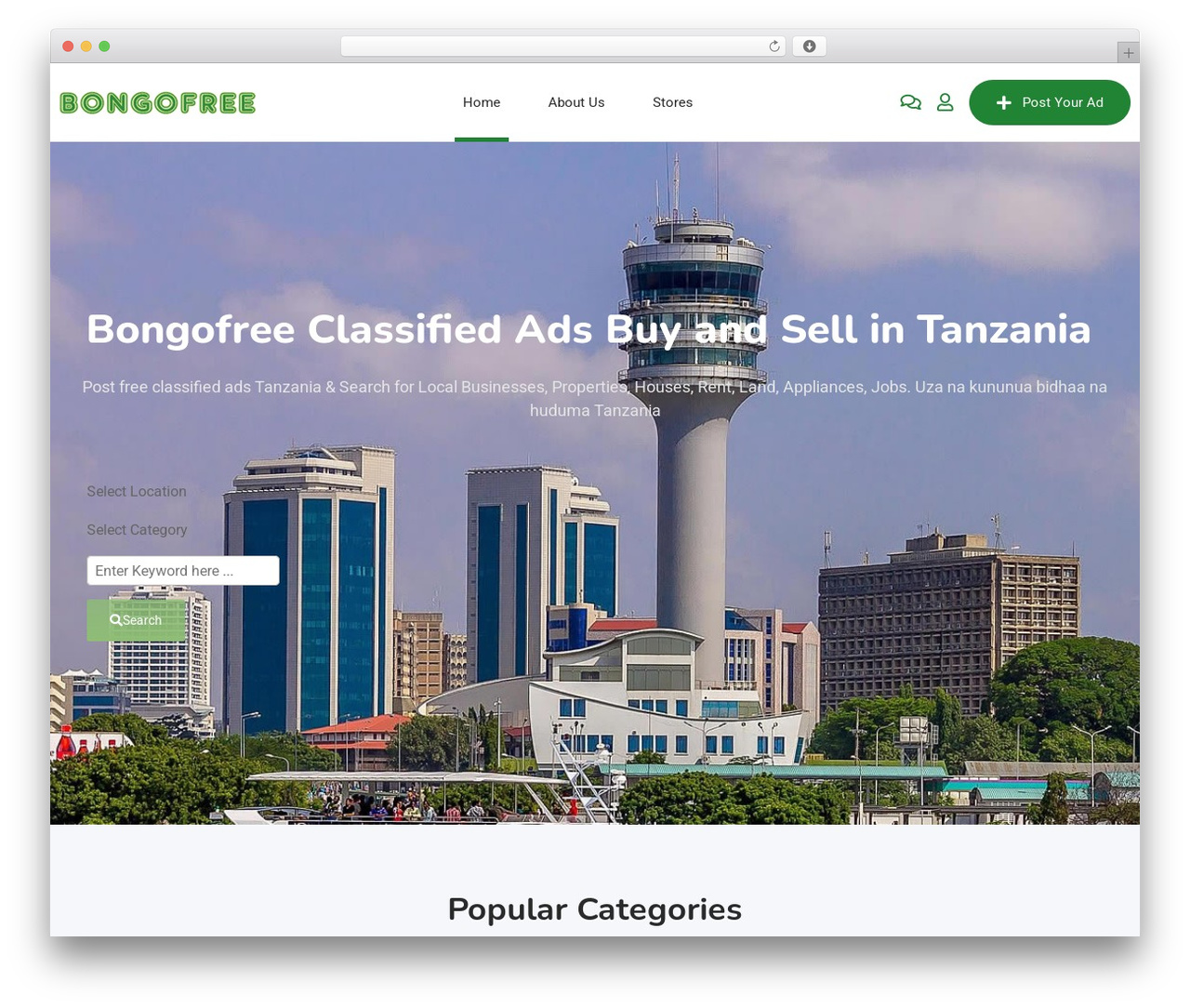 WordPress theme Bongofree - bongofree.com