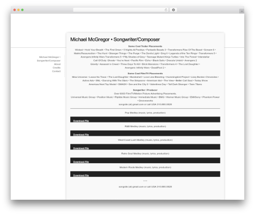 WordPress theme HelloSexy - michaelmcgregor.com