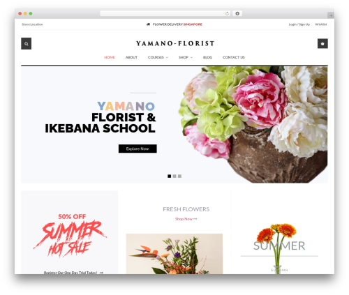 WR Nitro WordPress theme - yamanoflorist.com.sg