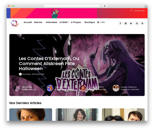 Disto WordPress website theme - webtoonactu.com