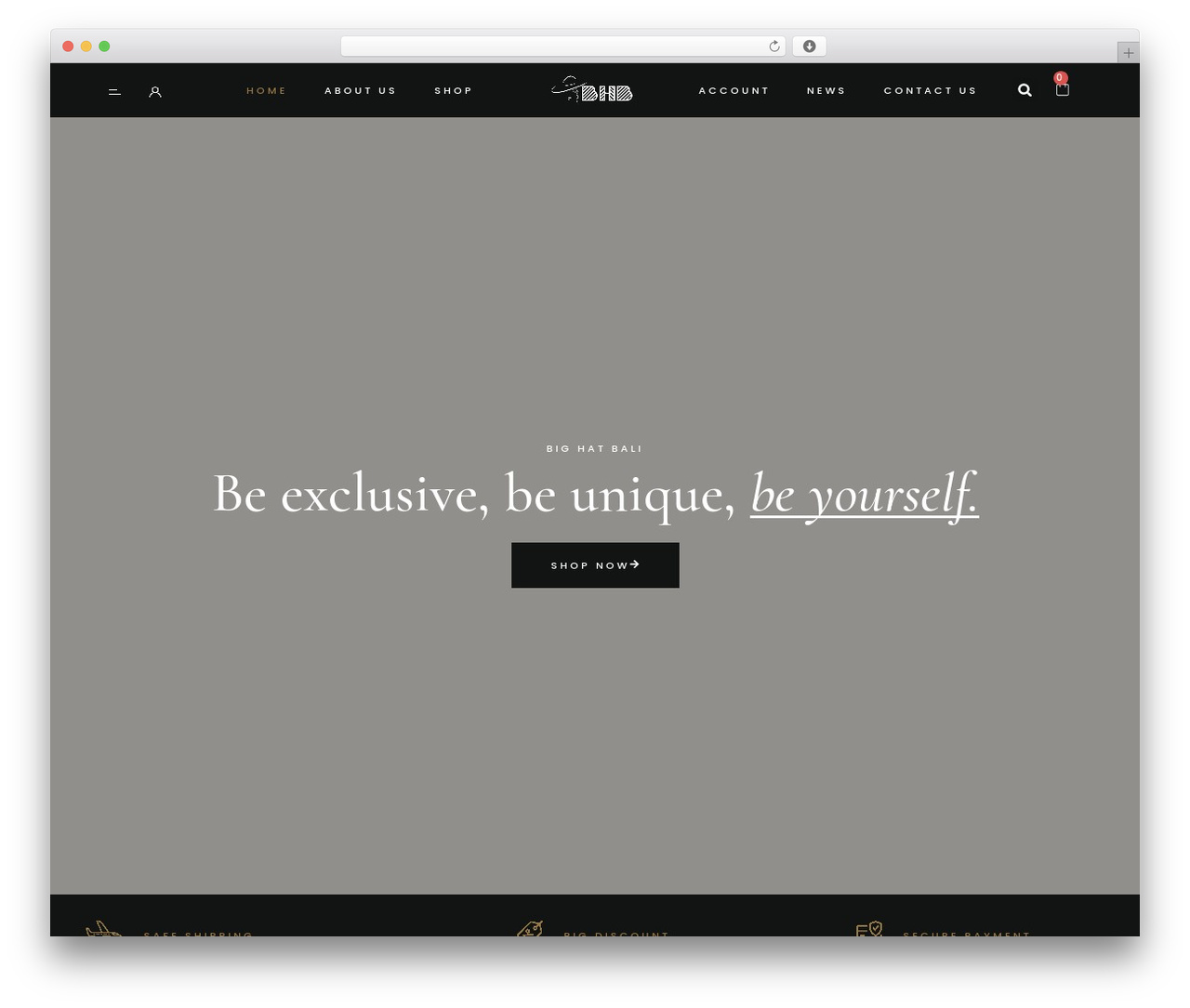 Hello Elementor WP theme - bighatbali.com