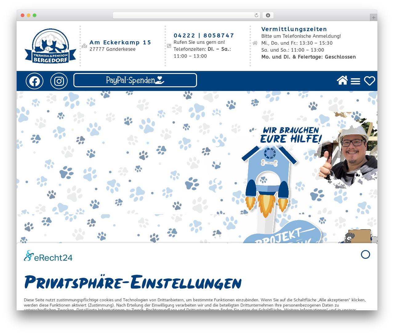 WordPress theme Hello Elementor - tierheim-bergedorf.de