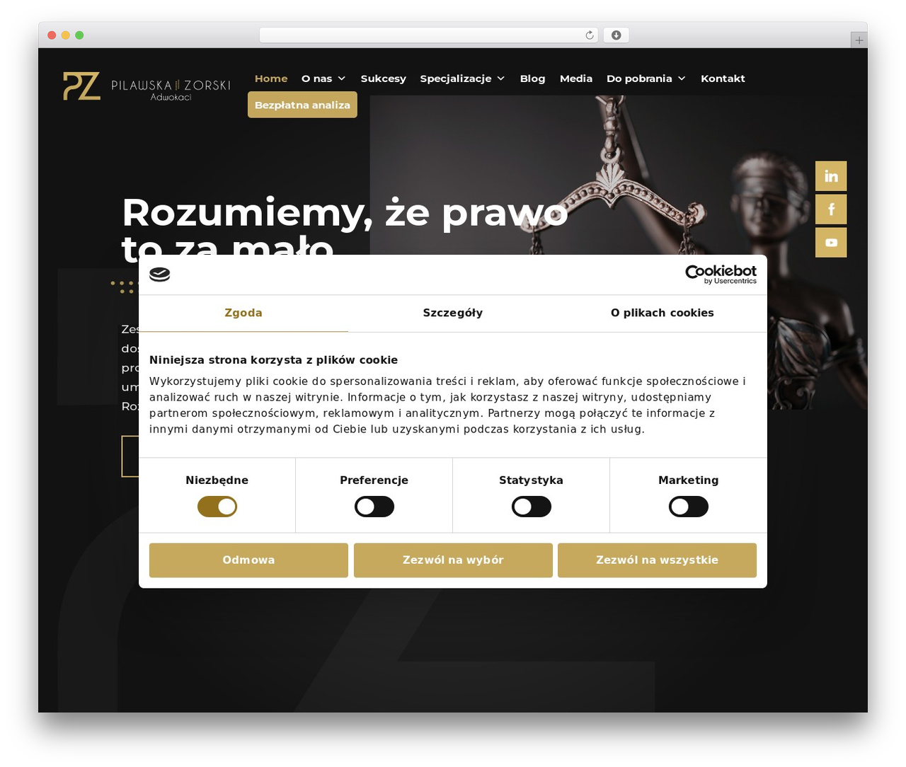 WordPress theme Divi - pzadwokaci.pl