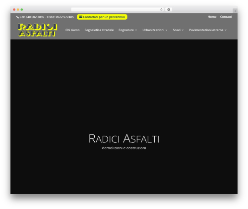 Divi WordPress theme - radiciasfalti.it