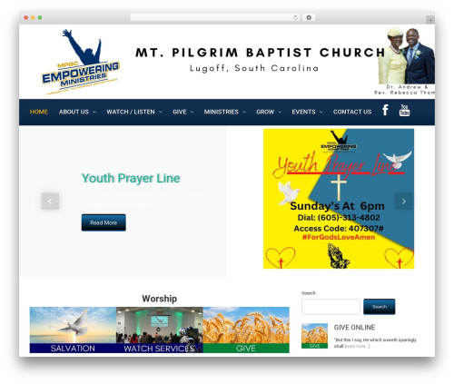 evolve Plus WordPress theme - mtpilgrimonline.net