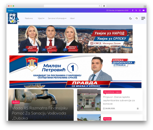 Forcast WordPress website theme - prnjavorinfo.com