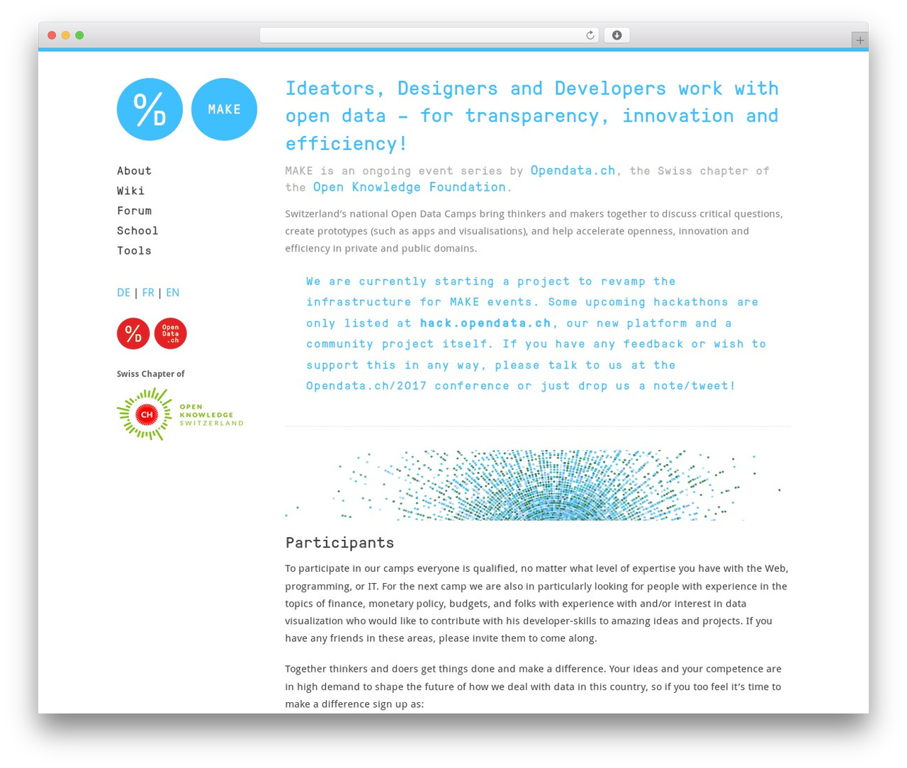 Infinity WordPress theme - make.opendata.ch