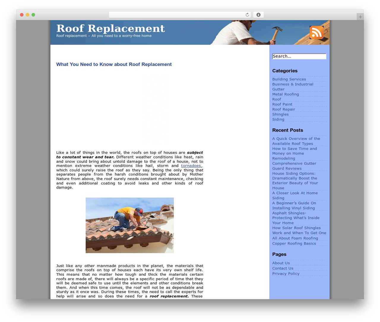IntelliTheme WordPress website theme - msroofingcontractors.com