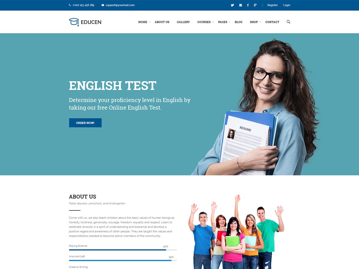 Educen WordPress website theme by HasTech