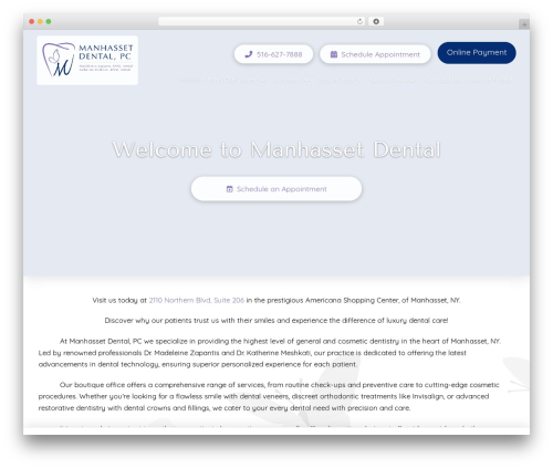 Pro WordPress theme - manhassetdental.com