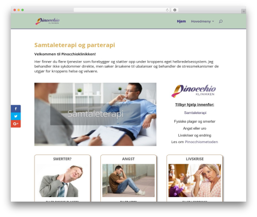 WordPress theme Divi - pinocchioklinikken.no
