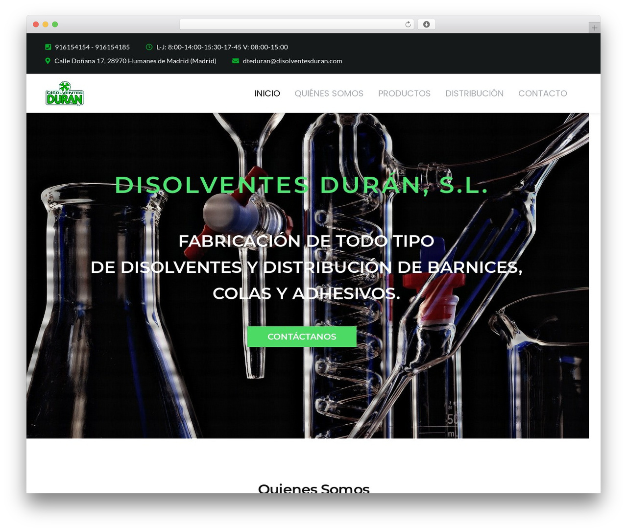 WordPress theme UnfinityPlus - disolventesduran.com