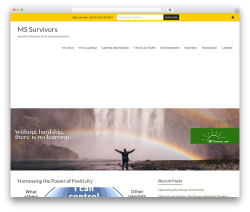 WordPress website theme Spacious - mssurvivors.com