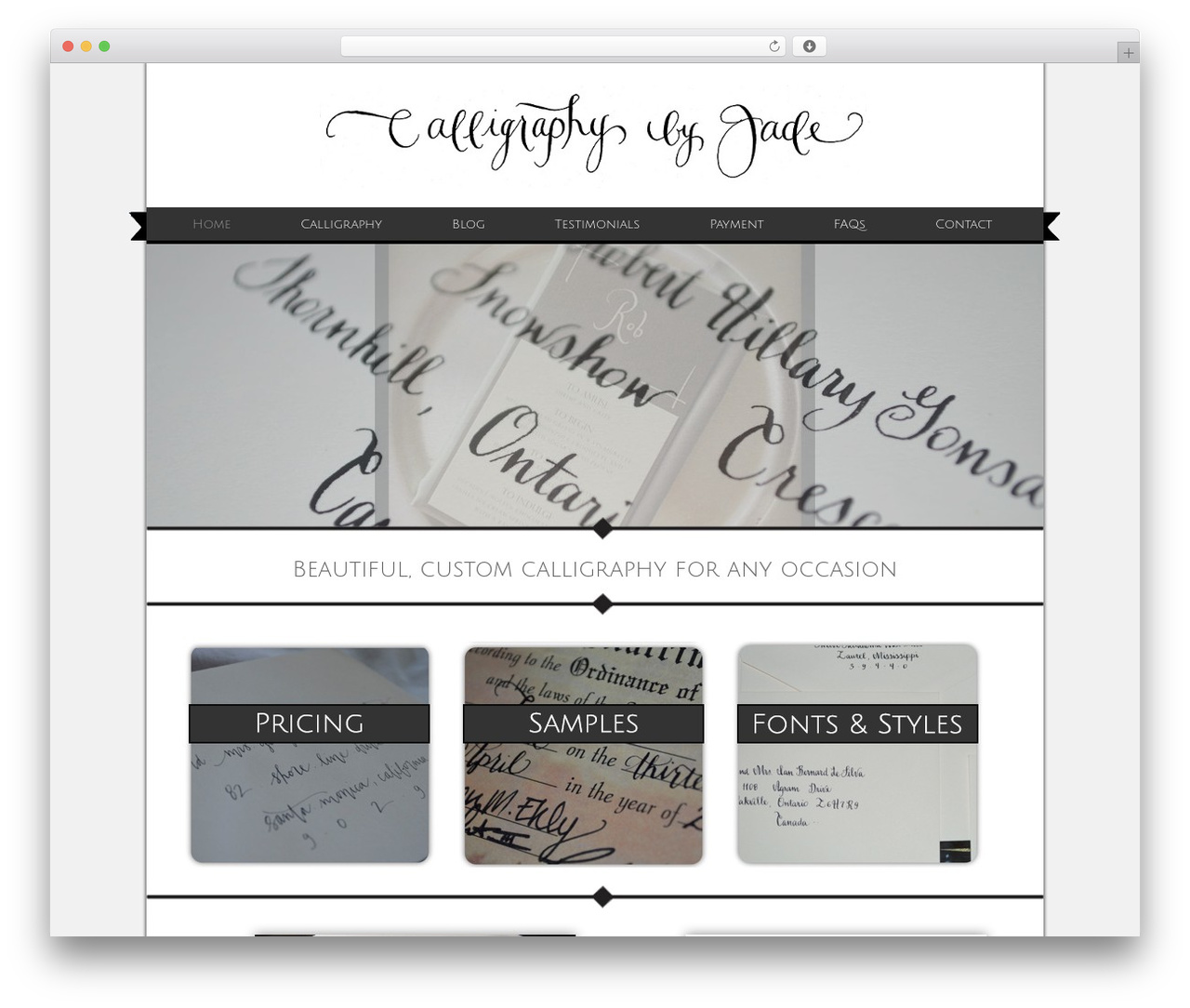 WP Framework theme WordPress - mississippicalligraphy.com
