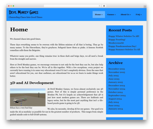 Devil Monkey Games WordPress gaming theme - devilmonkeygames.com Devil Monkey Games WordPress gaming theme - devilmonkeygames.com