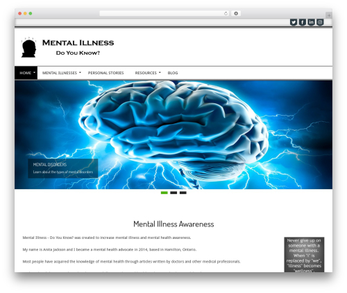 Divogue free WordPress theme - mentalillness-doyouknow.com