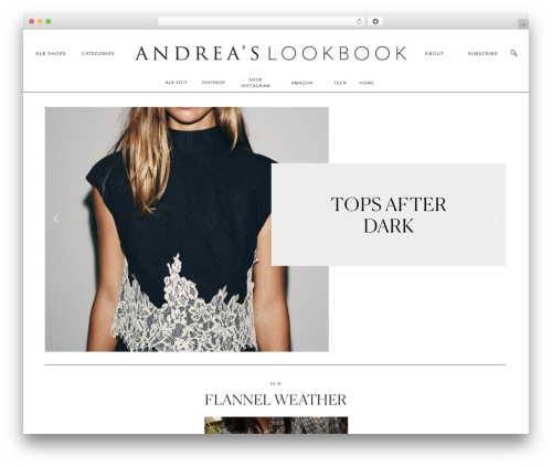 Showit WordPress theme - andreaslookbook.com
