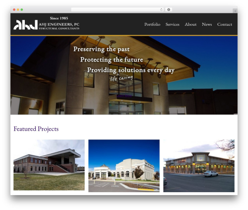 AHJ Engineering premium WordPress theme - ahjengineers.com